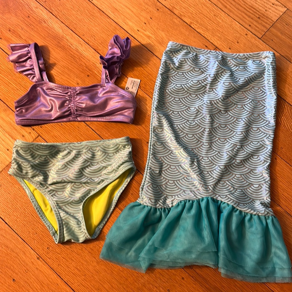 The Little Mermaid 3pc swim suit